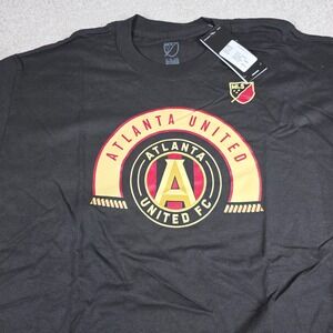 MLS Atlanta United FC Soccer T-Shirt Mens Size L‎ Black Short Sleeve Logo NWT